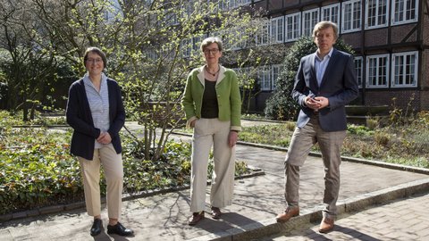 die Sprecher*innen des Bündnisses Bernd Töpfer, Christina Baumeister, Mechthild Kränzlin